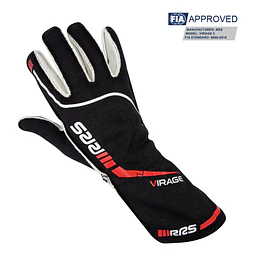 GUANTE RACING VIRAGE 3 NEGRO CON ROJO TALLA L HOMOLOGADO FIA 