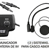 SISTEMA DE INTERCOMUNICACION RRS COMPLETO PARA RALLY PILOTO/NAVEGANTE ( OPERA BAJO PILA 9V ).