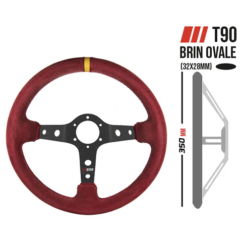 VOLANTE DE COMPETICION RRS CORSA EN COLOR ROJO