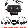 SISTEMA DE INTERCOMUNICACION RRS COMPLETO PARA RALLY PILOTO/NAVEGANTE ( OPERA BAJO PILA 9V ).