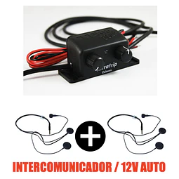 SISTEMA DE INTERCOMUNICACION COMPLETO PARA RALLY PILOTO/NAVEGANTE ( OPERA BAJO BATERIA 12V/AUTO )