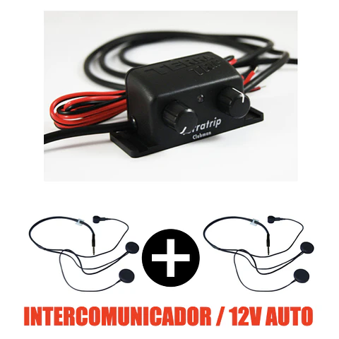 SISTEMA DE INTERCOMUNICACION COMPLETO PARA RALLY PILOTO7NAVEGANTE ( OPERA BAJO BATERIA 12V/AUTO )