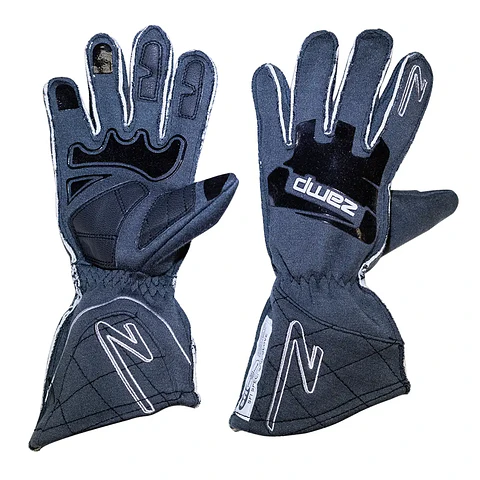 GUANTE ZAMP RACING MODELO 50 EN COLOR GRIS COSTURA EXTERIOR / PIEL EN LAS PALMAS TALLA L
