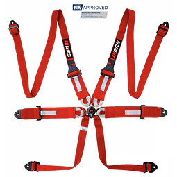 HARNESS HOMOLOGADO FIA EN COLOR ROJO DE 6 PUNTOS