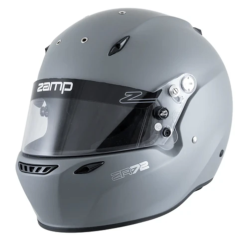CASCO ZAMP RACING PARA ADULTO HECHO EN ITALIA MODELO 72 TALLA S GRIS MATE SNELL SA 2020