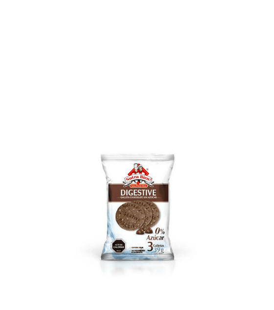 Galleta Nutra Bien Digestive Chocolate Sin Azúcar 39gr