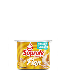 Postre Soprole Flan sabor Vainilla con salsa de Caramelo 120gr