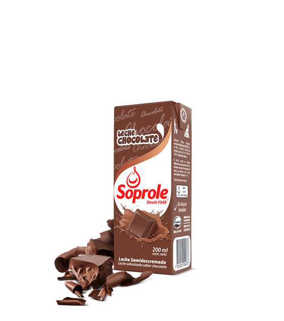Leche Saborizada Semidescremada Soprole Chocolate Caja 200 ml. unidad