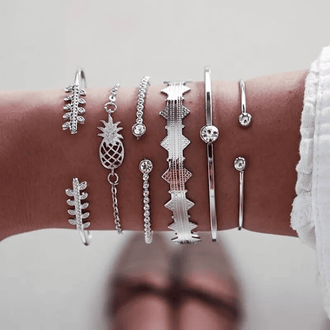 Set Pulseras Silver