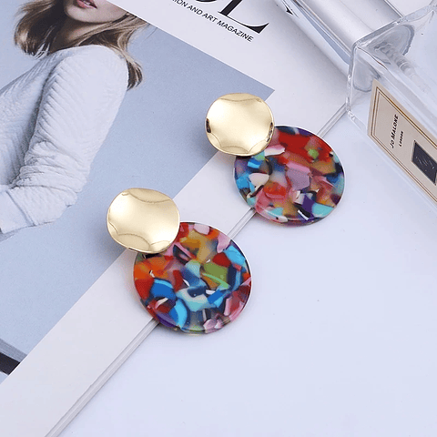 Aros Clip Resina Colores 2