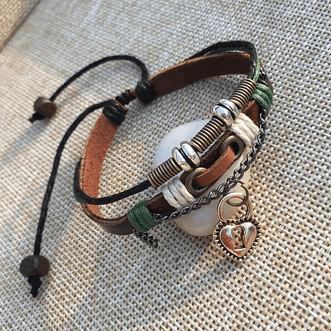 Retazos Bohemios: Set de Pulseras Multitextura