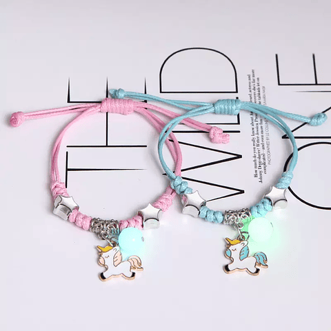 Pulseras Fosforescentes de Unicornios Ensueño Mágico