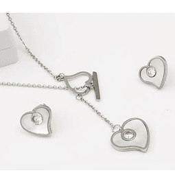 Conjunto Corazon Silver