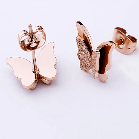 Aros Mariposa Rose Gold