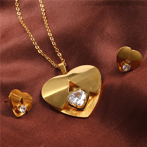 Conjunto Corazon Gold