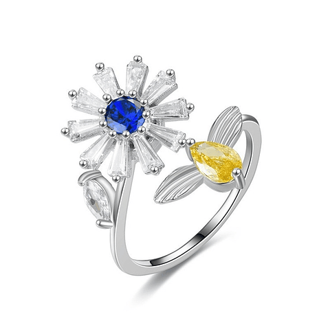 Anillo Giratorio Anti-Estrés Abejita Flor