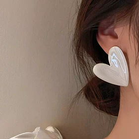 Aros de Corazón Marmóreo