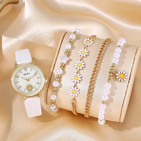 Set Primaveral de Reloj y Pulseras Daisy