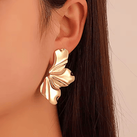 Aros Clip Trébol Nacarado