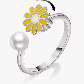 Anillo Antiestrés Margarita Amarilla