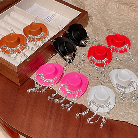 Aros Sombrero Ranchero con Strass
