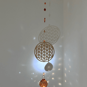 COLGANTE FLOR DE LA VIDA ORANGE