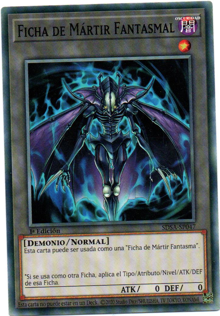 Ficha De Martir Fanstamal carta yugi SDSA-SP047