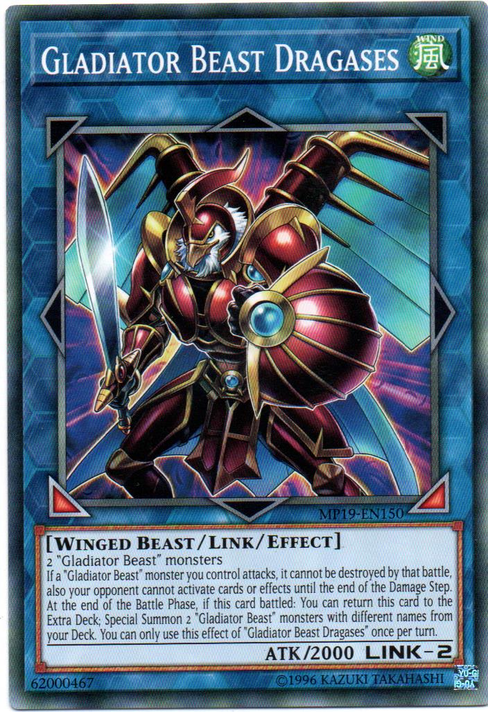 Gladiator Beast Dragases Carta Yugi MP19-EN150