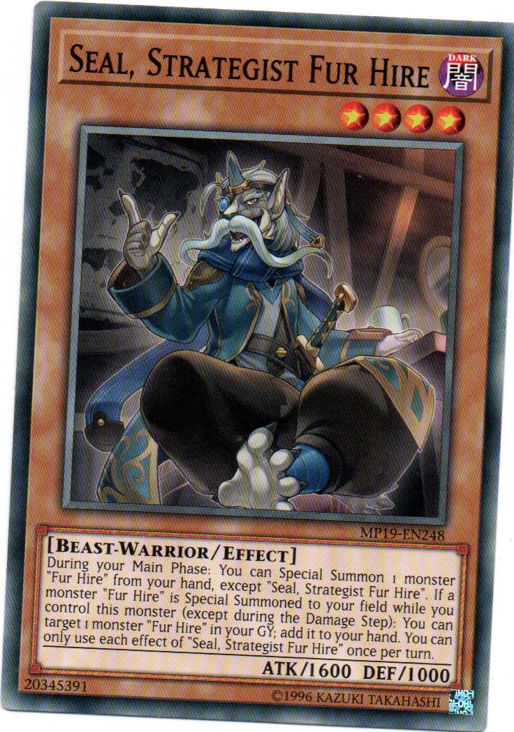 Seal, Strategist Fur Hire Carta Yugi MP19-EN248