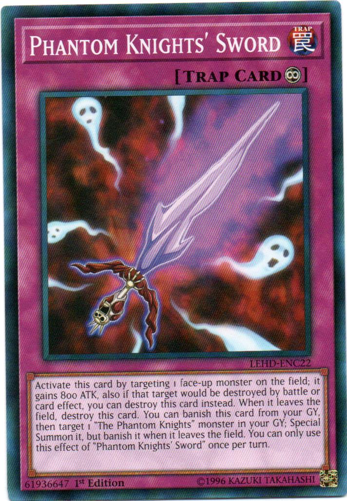 Phantom Knights' Sword Carta yugioh LEHD-ENC22