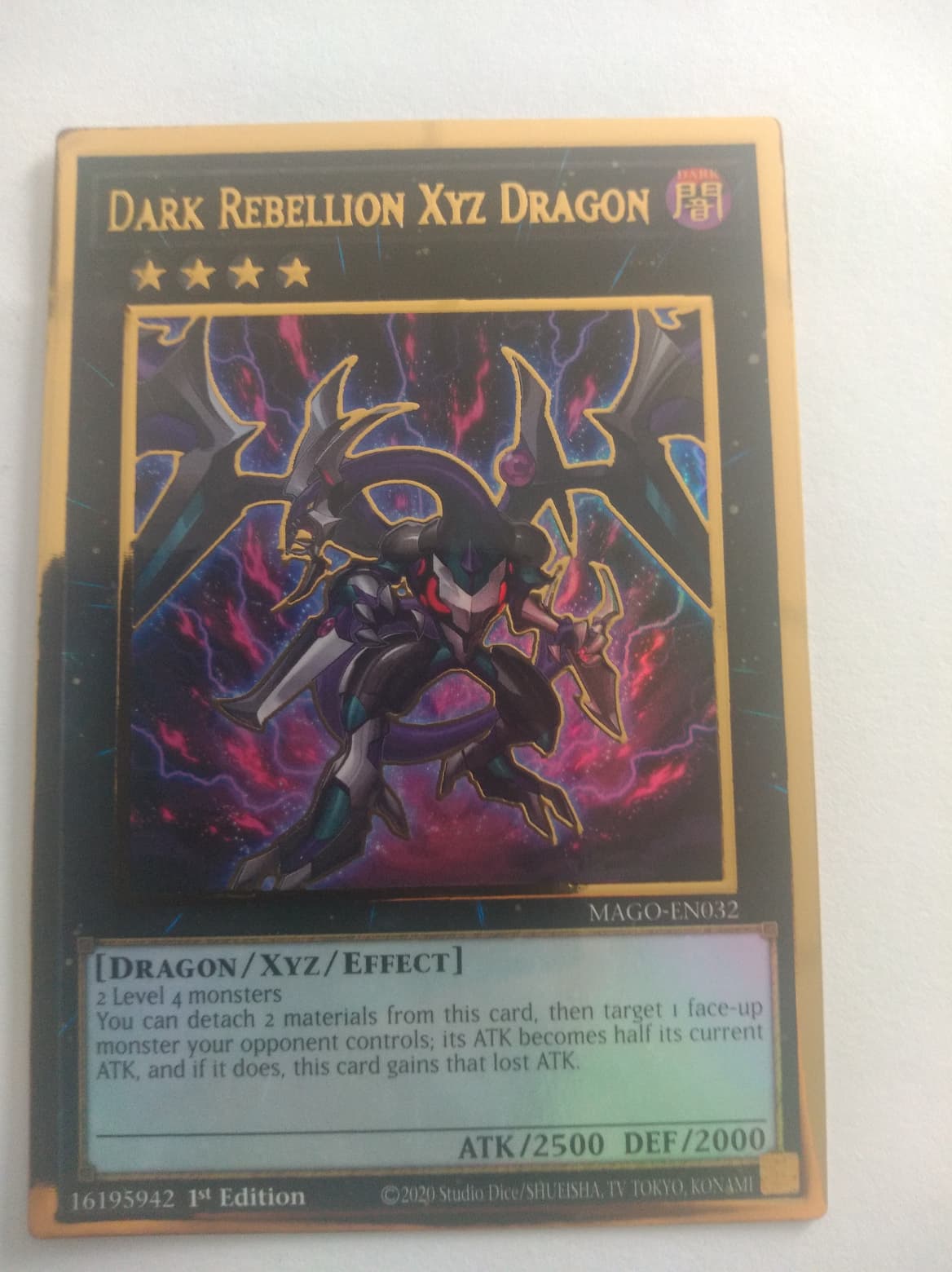 Dark Rebellion Xyz Dragon Cartas yugi MAGO-EN032
