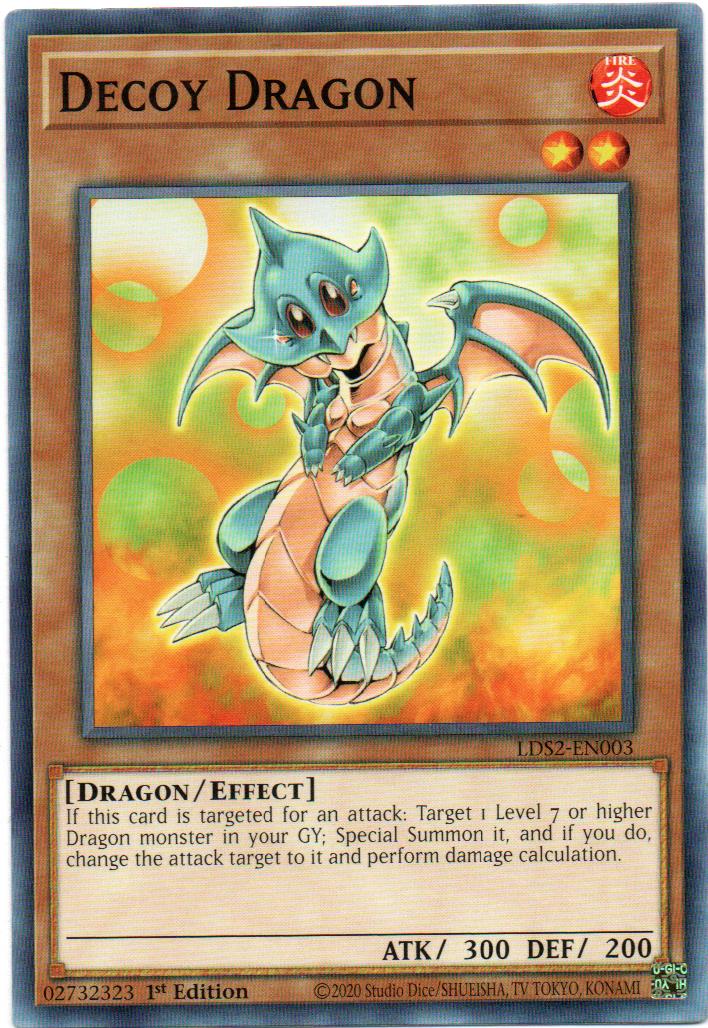 x3 Decoy Dragon carta yugi LDS2-EN003