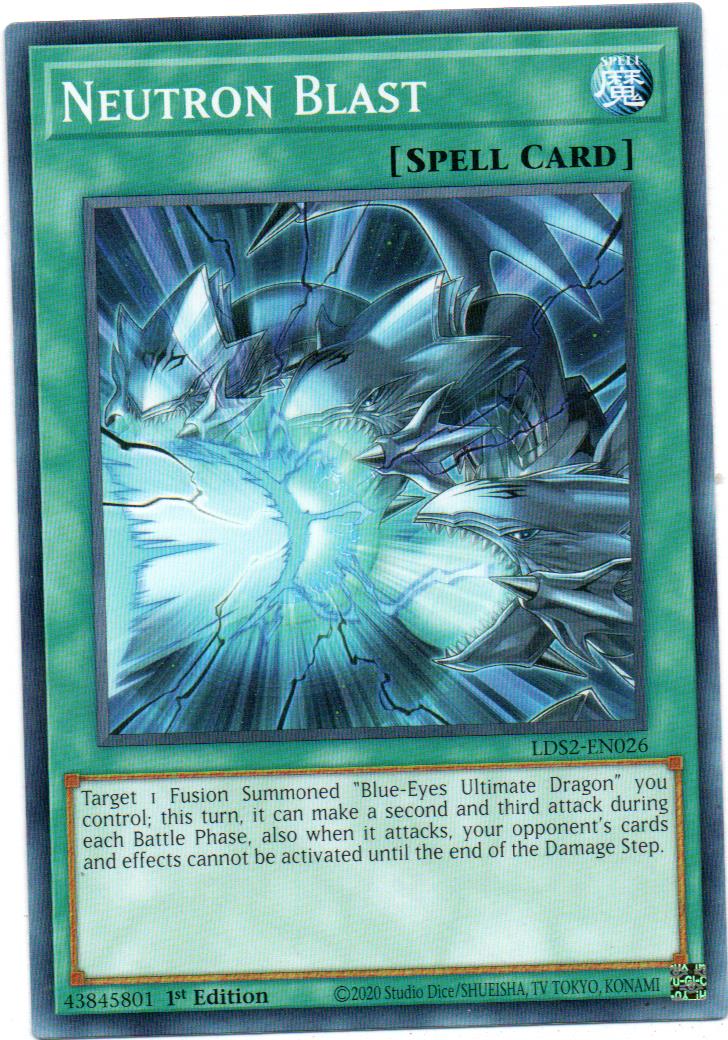 x3 Neutron Blast carta yugi LDS2-EN026