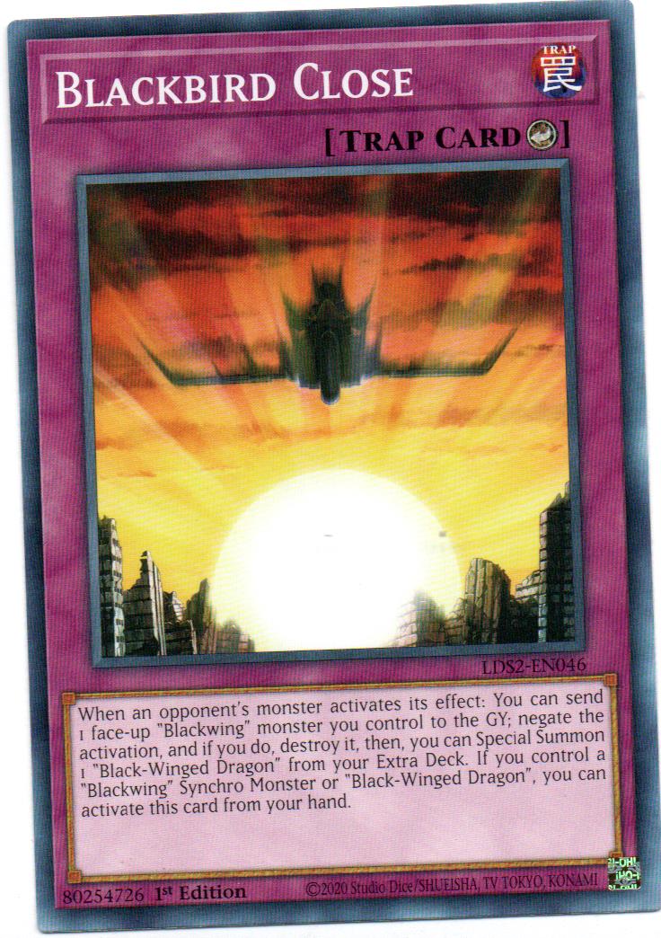 x3 Blackbird Close carta yugi LDS2-EN046