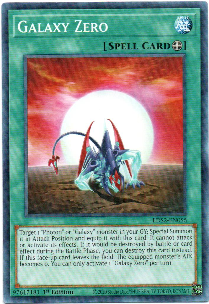 x3 Galaxy Zero carta yugi LDS2-EN055