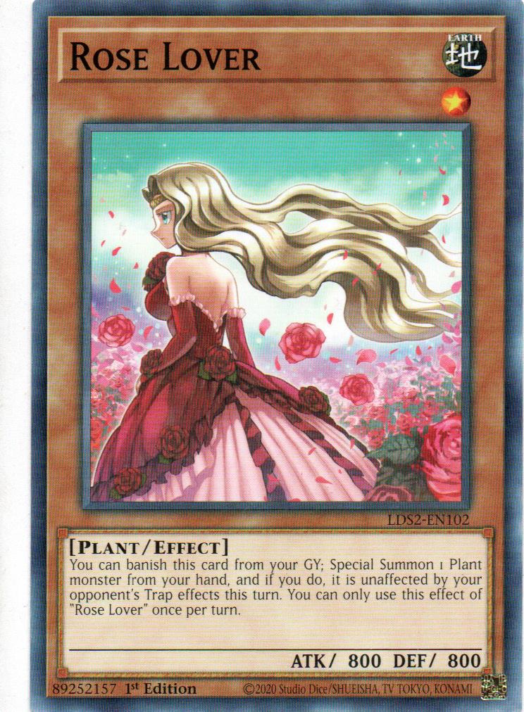 x3 Rose Lover carta yugi LDS2-EN102