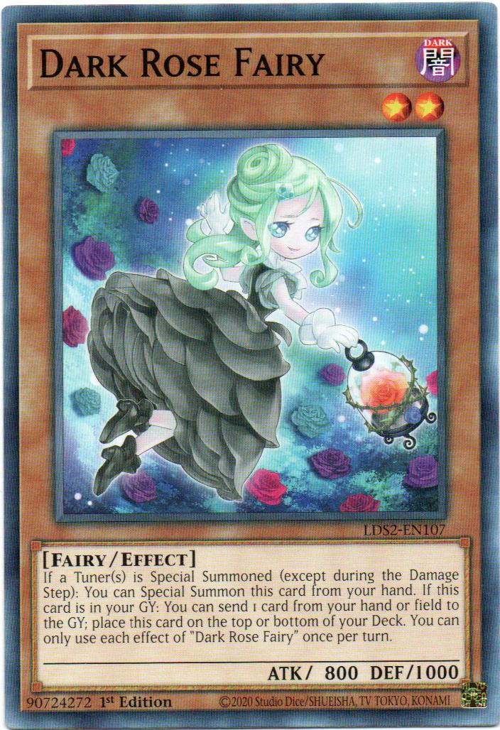 x3 Dark Rose Fairy carta yugi LDS2-EN107