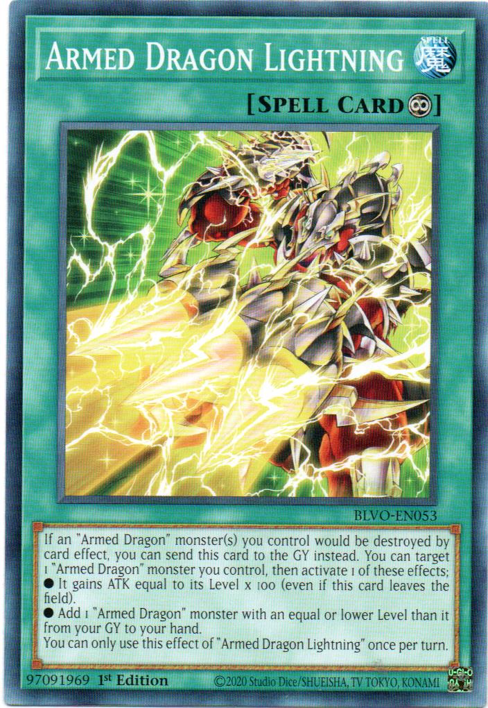 x3 Armed Dragon Lightning Carta yugi BLVO-EN053