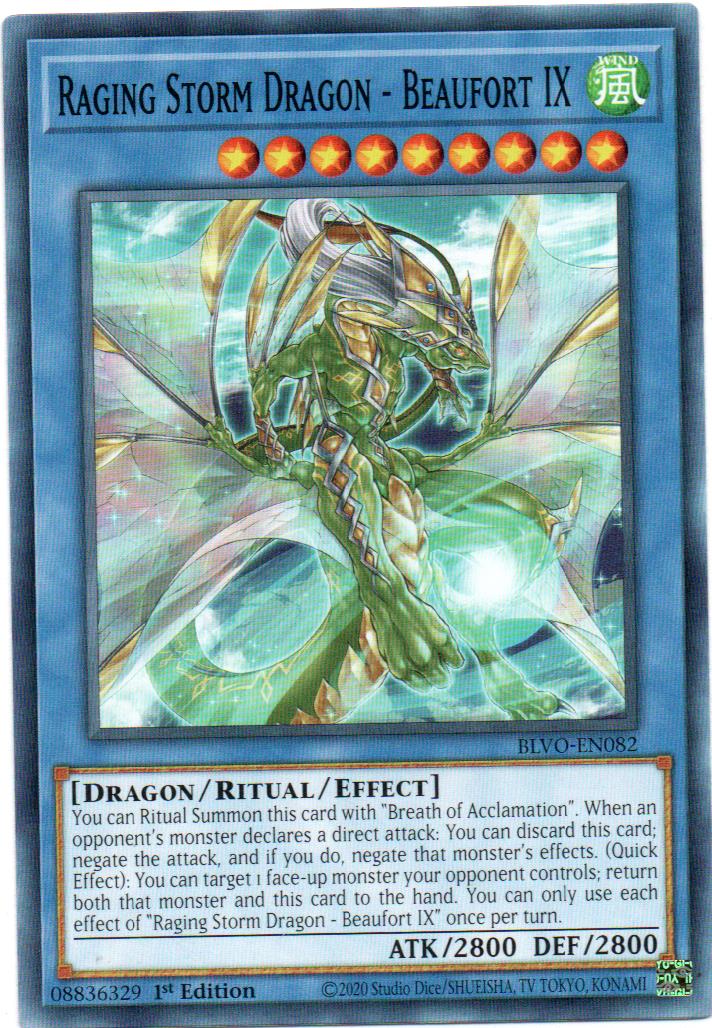 x3 Raging Storm Dragon - Beaufort IX Carta yugi BLVO-EN082