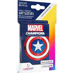 Micas Marvel Champions Art Sleeves Capitan America 66x91 mm