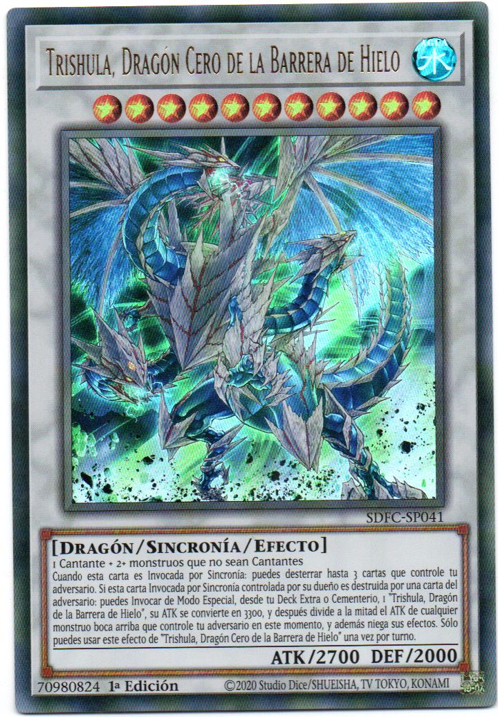 Trishula, Zero Dragon of the Ice Barrier Carta Español Yugi SDFC-SP041