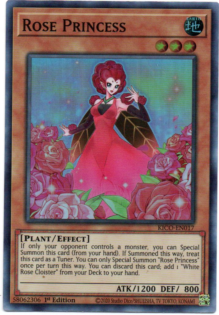 3x Rose Princess carta yugi KICO-EN017 Super Rare