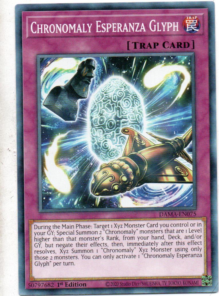 X3 Chronomaly Esperanza Glyph carta yugi DAMA-EN075