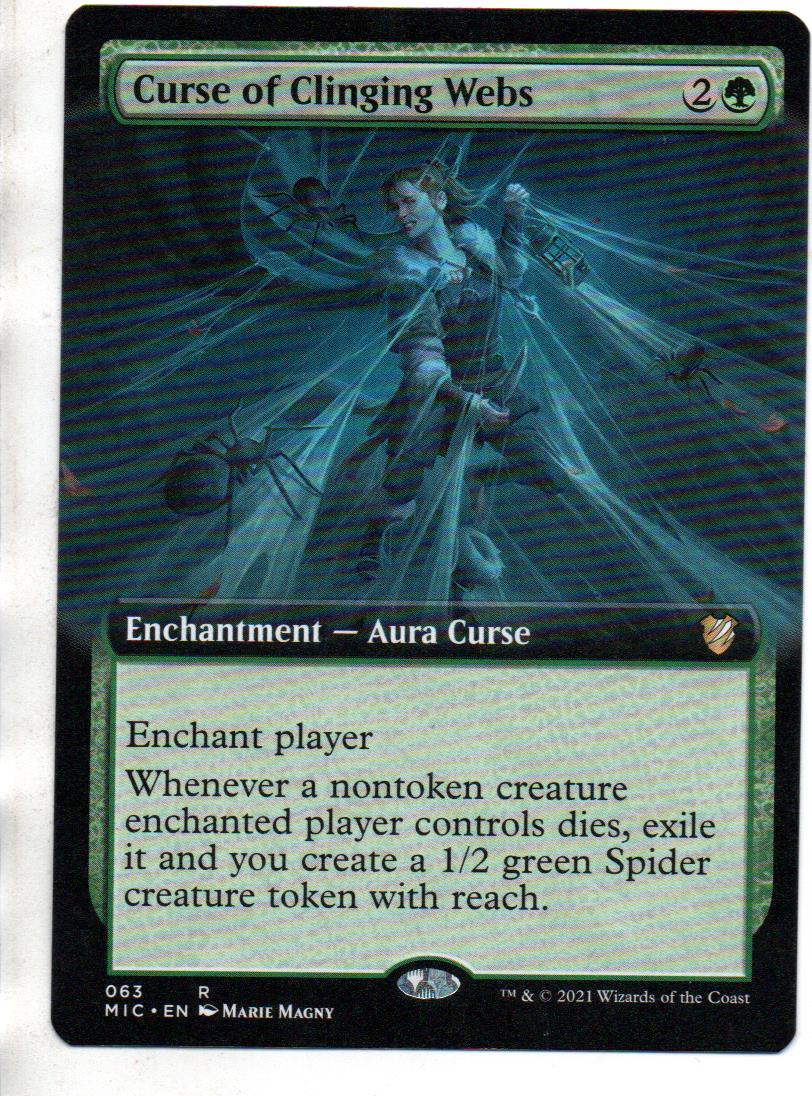 Curse of Clinging Webs Magic tcg Extended Art