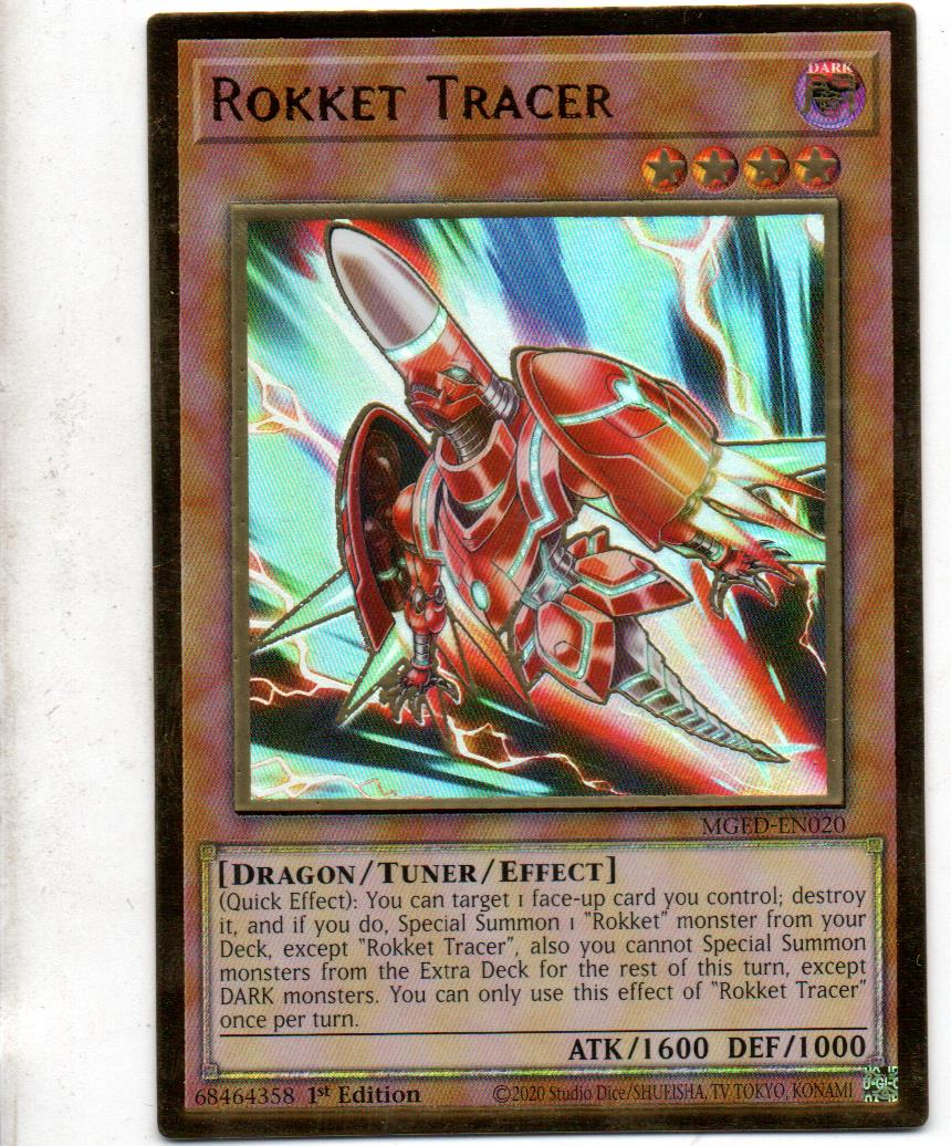 Rokket Tracer Carta yugi MGED-EN020 Premium Gold Rare