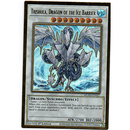 Trishula, Dragon of the Ice Barrier Carta yugi MGED-EN027 Premium Gold Rare