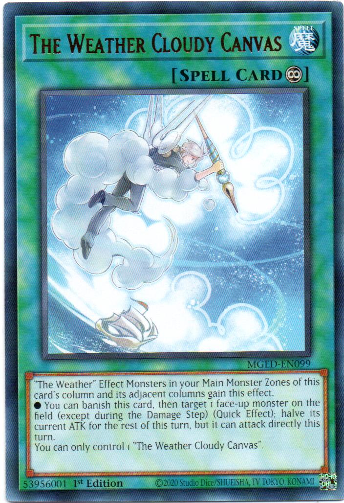 The Weather Cloudy Canvas Carta yugi MGED-EN099 Rare