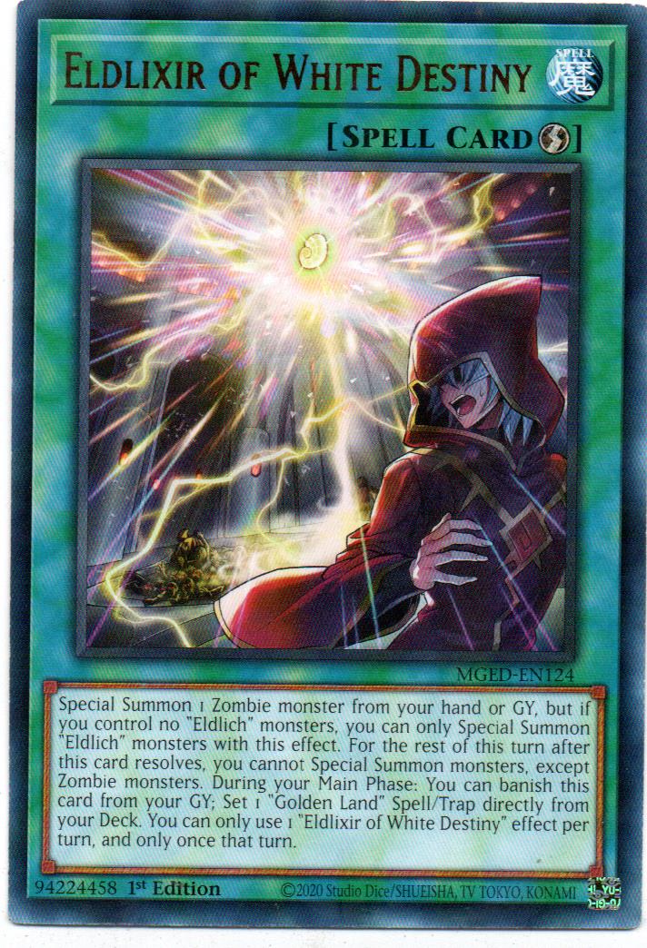 Eldlixir of White Destiny Carta yugi MGED-EN124 Rare