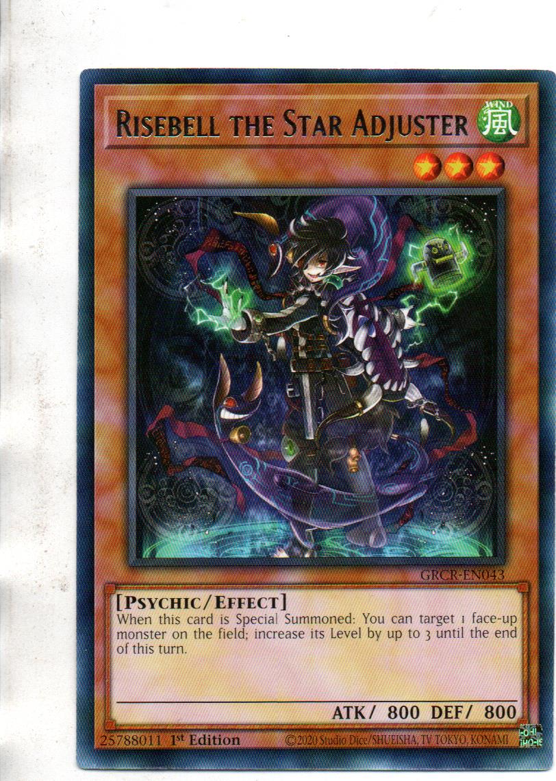 3x Risebell the Star Adjuster carta yugi GRCR-EN043 Rare