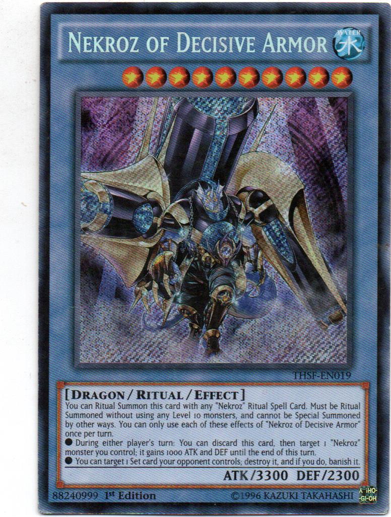 Nekroz of Decisive Armor carta yugi THSF-EN019 Secret Rare